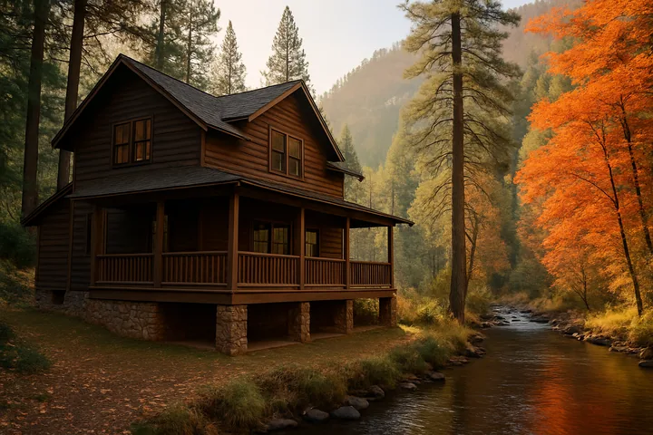 Illustrative Oak Creek Canyon forested SFR north of Sedona